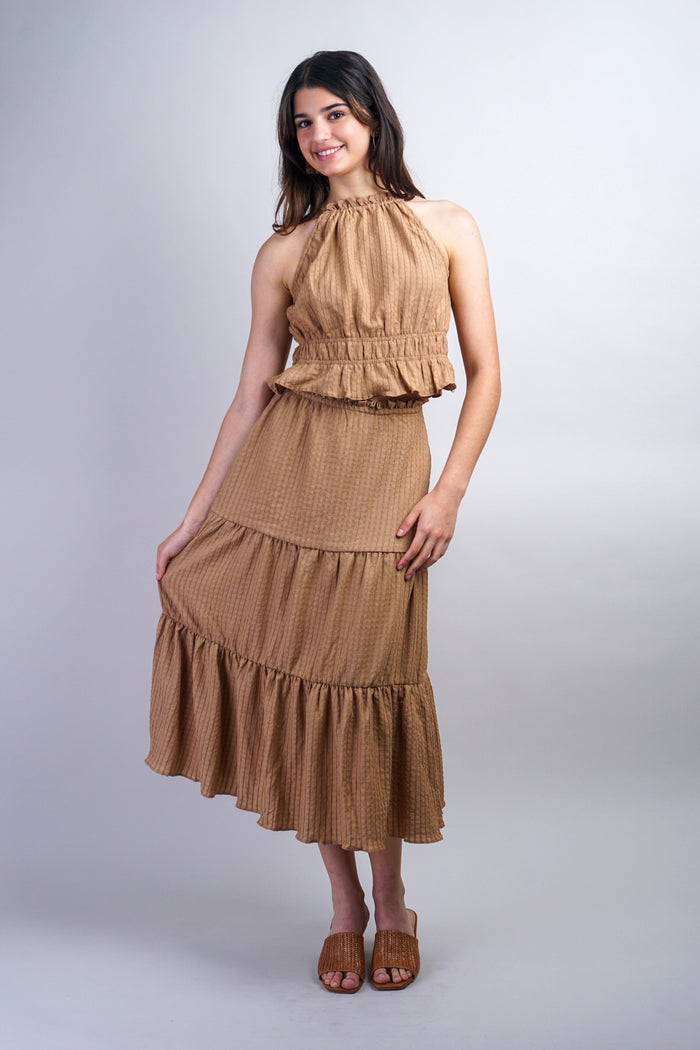 Private Label TOPS Natural Knit Halter Top