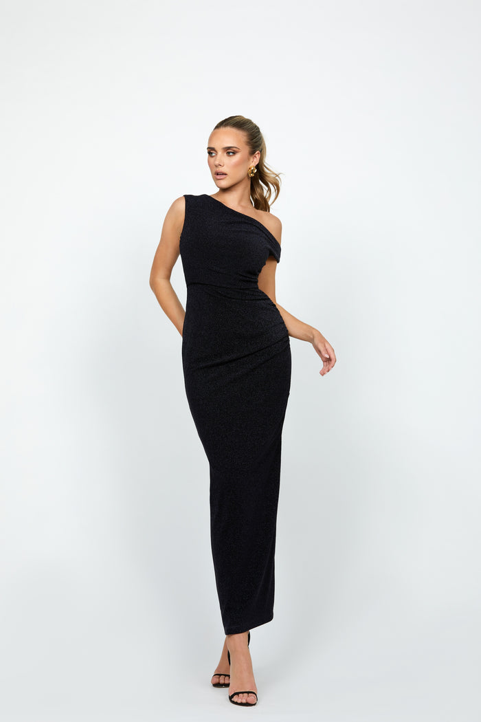Lilah Drape Sleeve Midaxi Midnight - Dress - Bariano