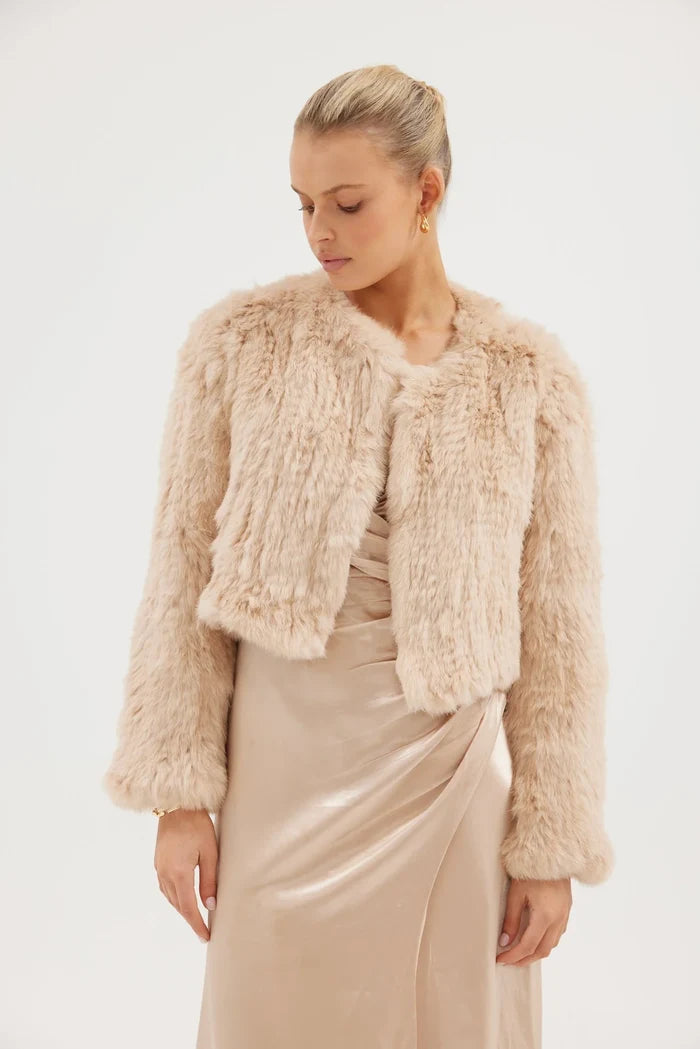 Lola Crop Jacket Champagne - Accessory - Bubish