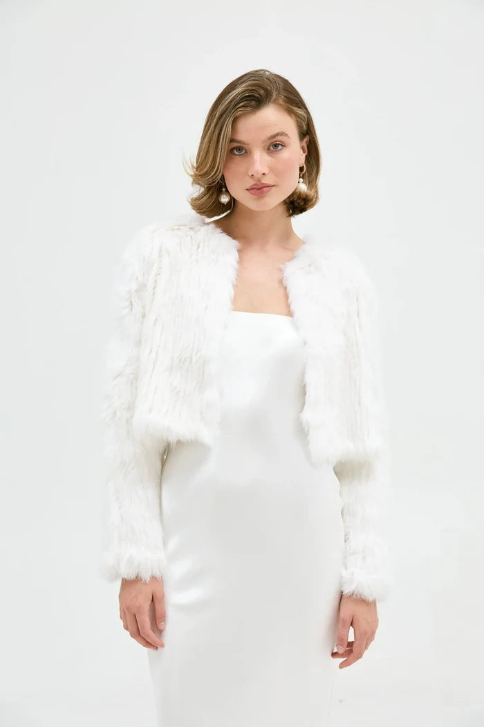 Lola Crop Jacket White - Accessory - Bubish