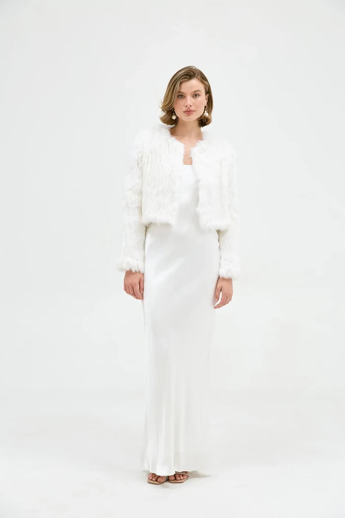 Lola Crop Jacket White - Accessory - Bubish