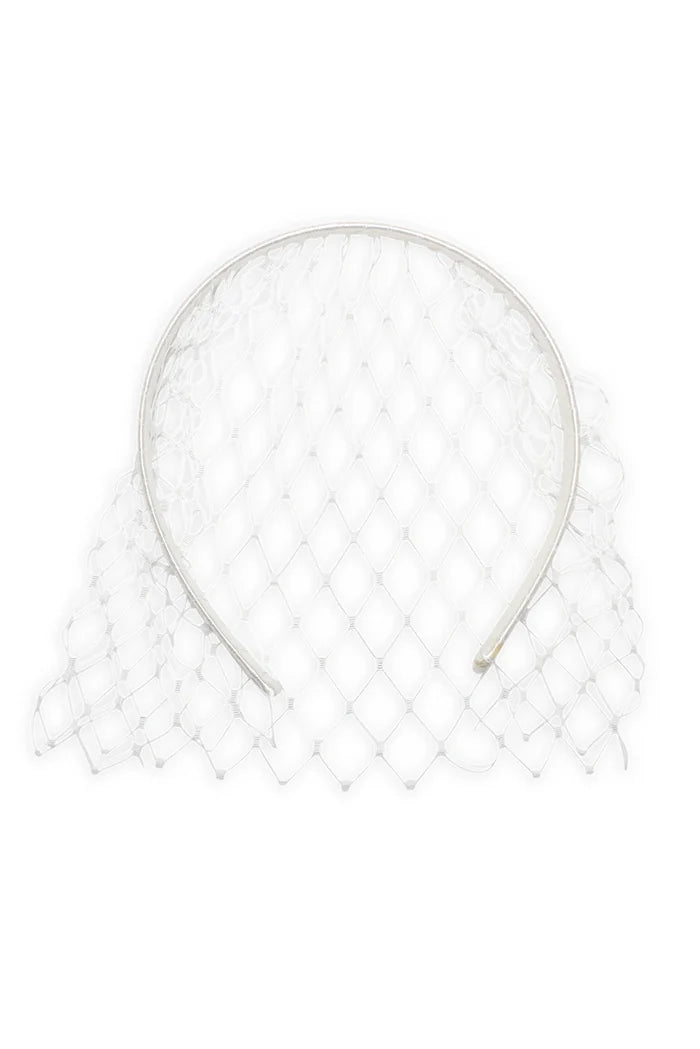 Lucia Headpiece White - Accessory - Morgan and Taylor