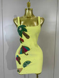 Marie Sexy Square Neck Sleeveless Bodycon Bandage Mini Dress Custom made