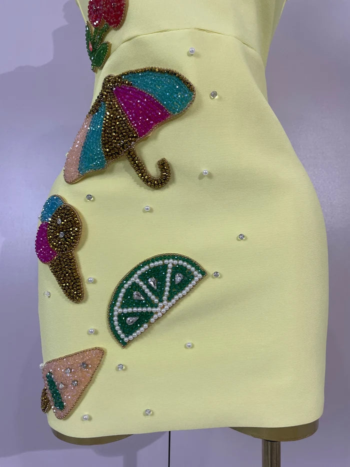 Look chic in the Marie square neck sleeveless bodycon bandage mini dress. Perfect for birthdays, cocktail parties, date nights, and events.