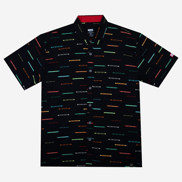 Marvel Comics Group Button-Down Shirt - Heroes & Villains-Marvel-Button-Down