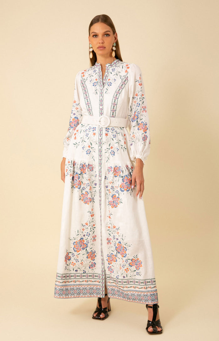 Melissa Embroidered Maxi Dress, color_ivory