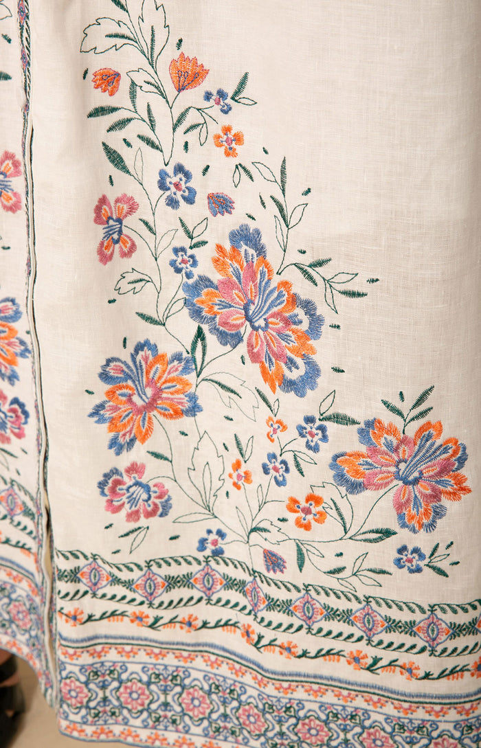 Melissa Embroidered Maxi Dress, color_ivory