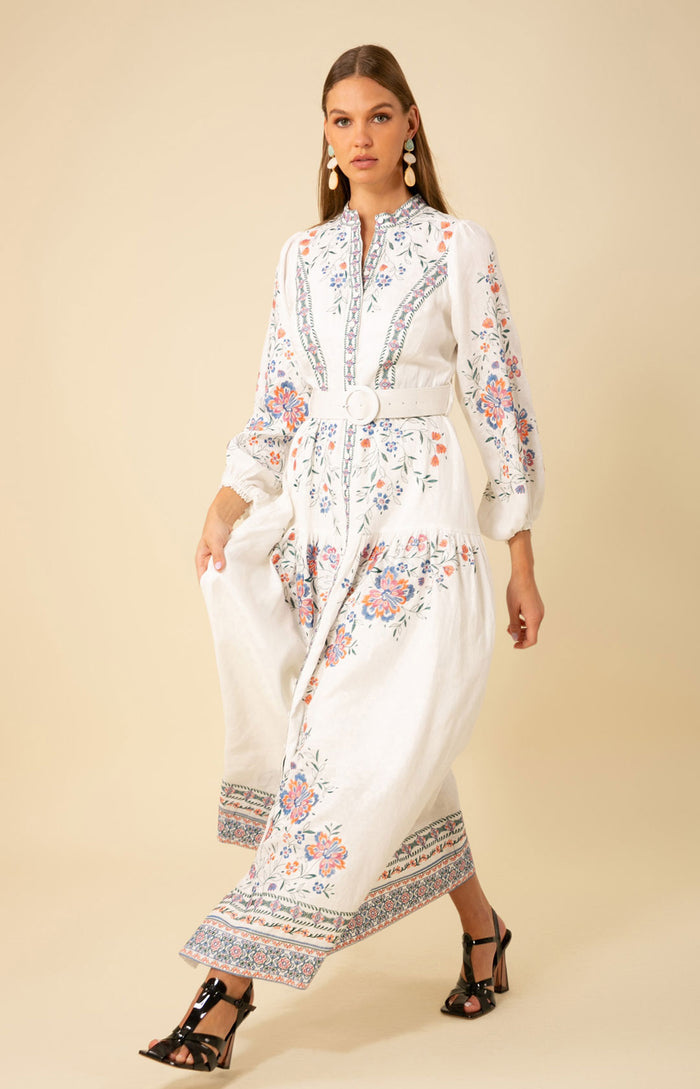 Melissa Embroidered Maxi Dress, color_ivory