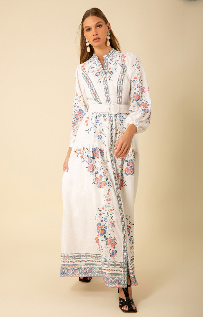 Melissa Embroidered Maxi Dress, color_ivory