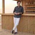Men's Black Printed Slim Fit Shirts