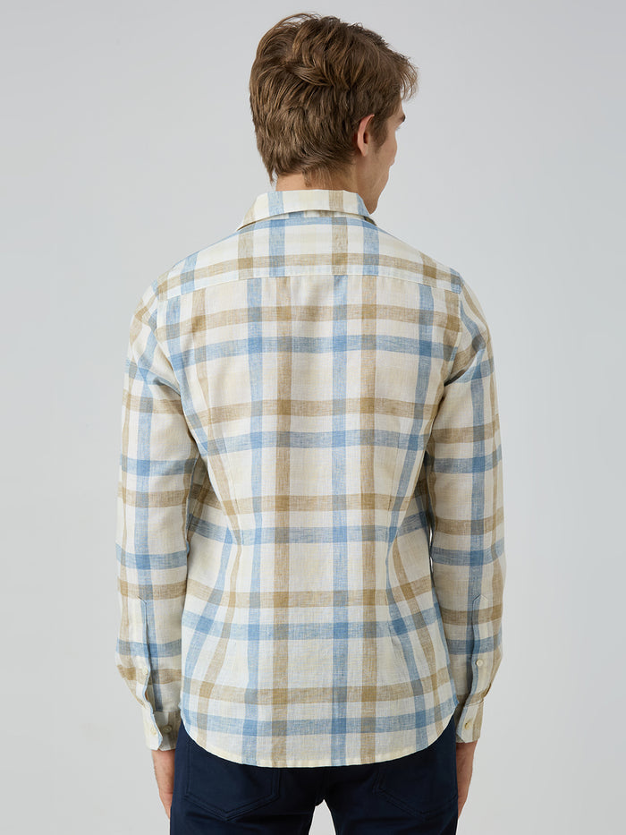 Men's Blue Checks Slim Fit Shirts