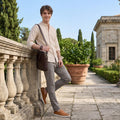 Men's Cream Printed Slim Fit Shirts