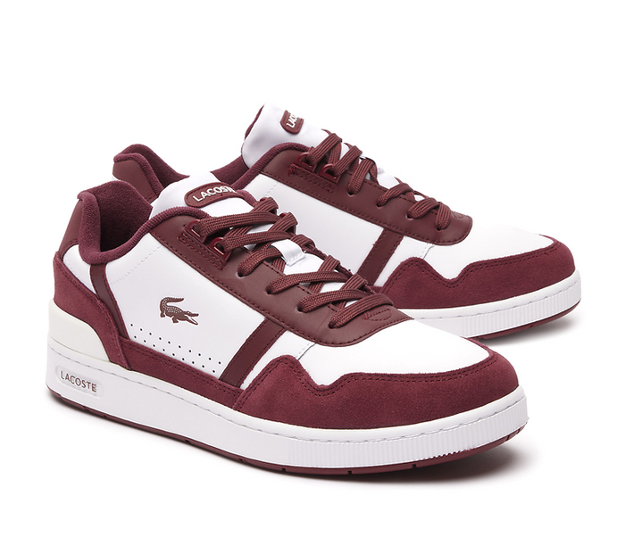 Men's Lacoste T-Clip 223 3 (White/Burgundy)