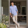 Men's Lavender Solid Slim Fit Shirts