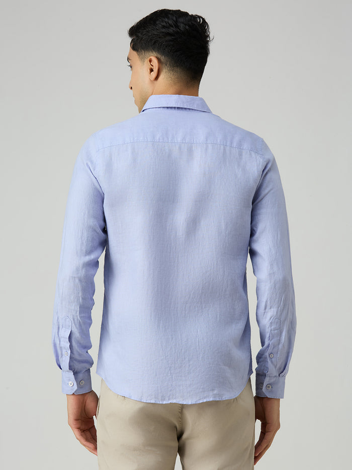 Men's Lavender Solid Slim Fit Shirts