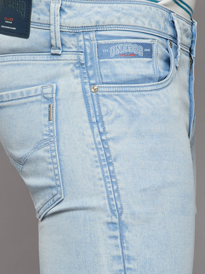 Men's Light Blue Skinny Fit Jeans