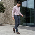 Men's Pink Solid Slim Fit Shirts
