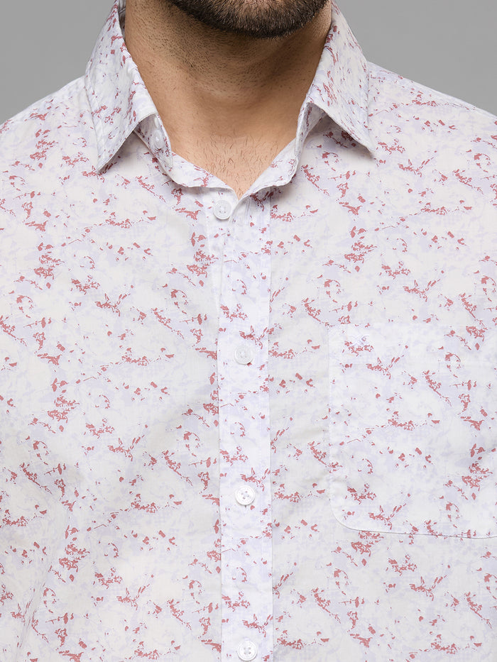 Men's Purple Printed Slim Fit Shirts