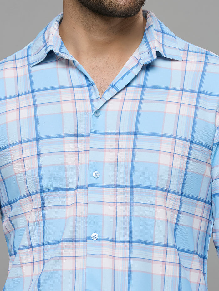 Men's Sky Checks Slim Fit Shirts