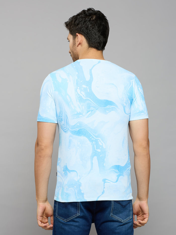 Men's Sky Printed Slim Fit T-Shirts