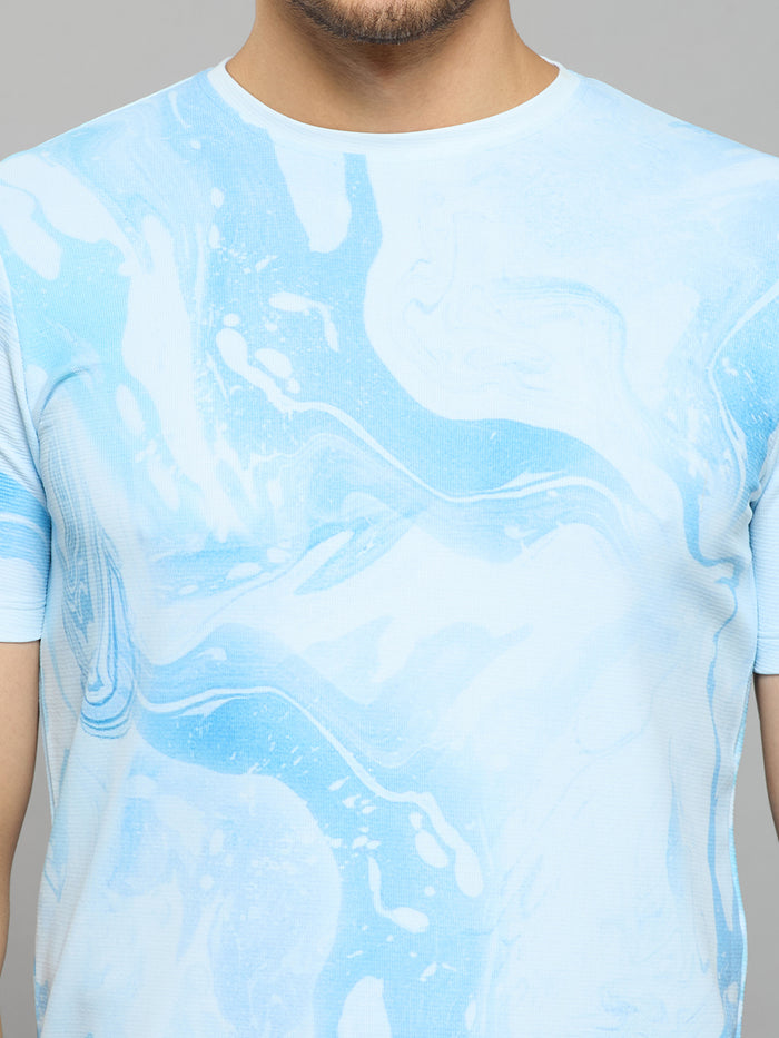 Men's Sky Printed Slim Fit T-Shirts