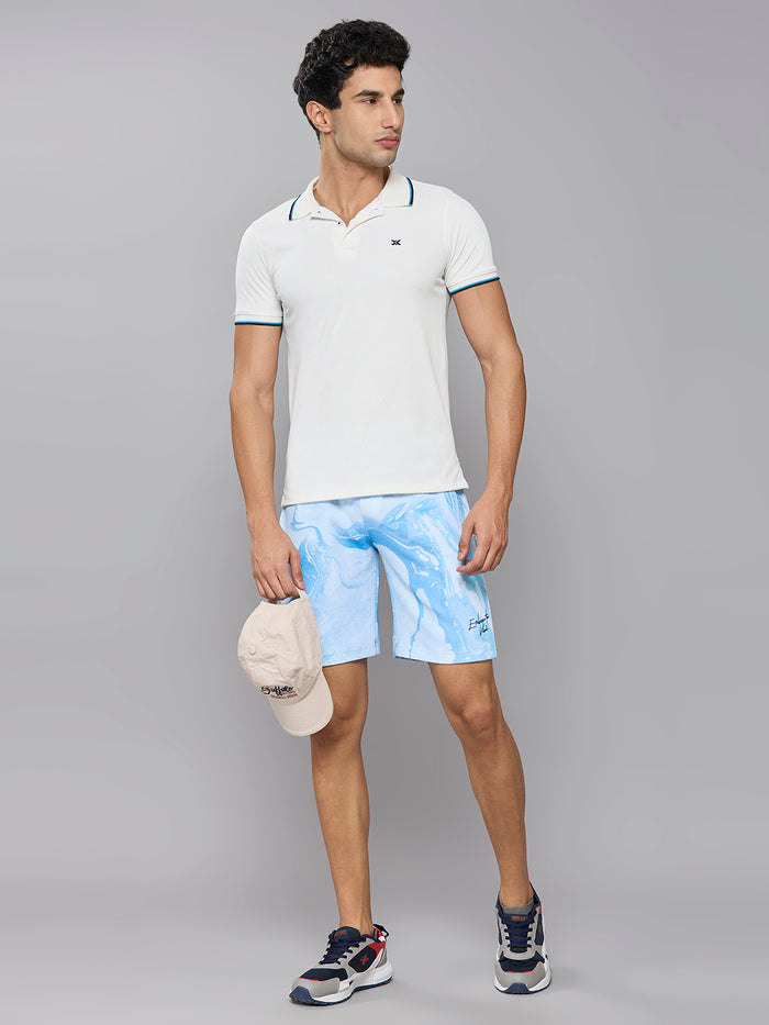 Men's White Solid Slim Fit T-Shirts