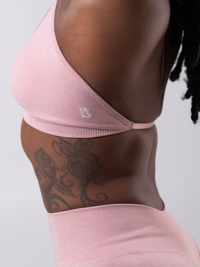 Micro Seamless Sports Bra - Heather Rose Water