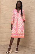 Miller Jersey Midi Dress, color-Coral