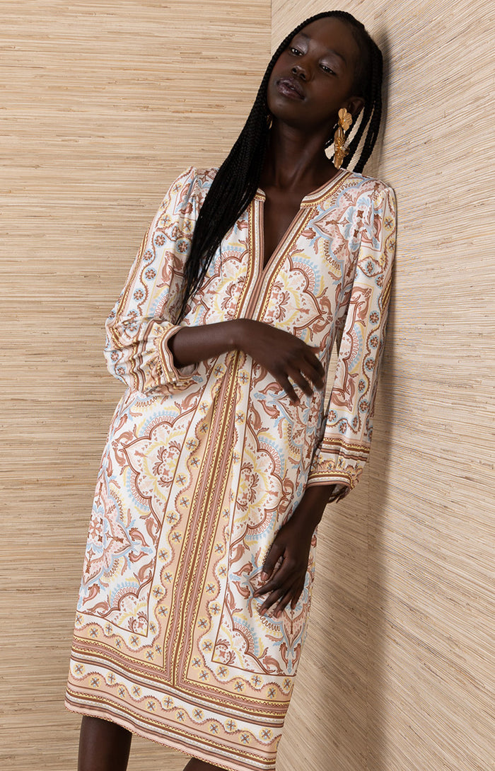 Miller Jersey Midi Dress, color-Ivory