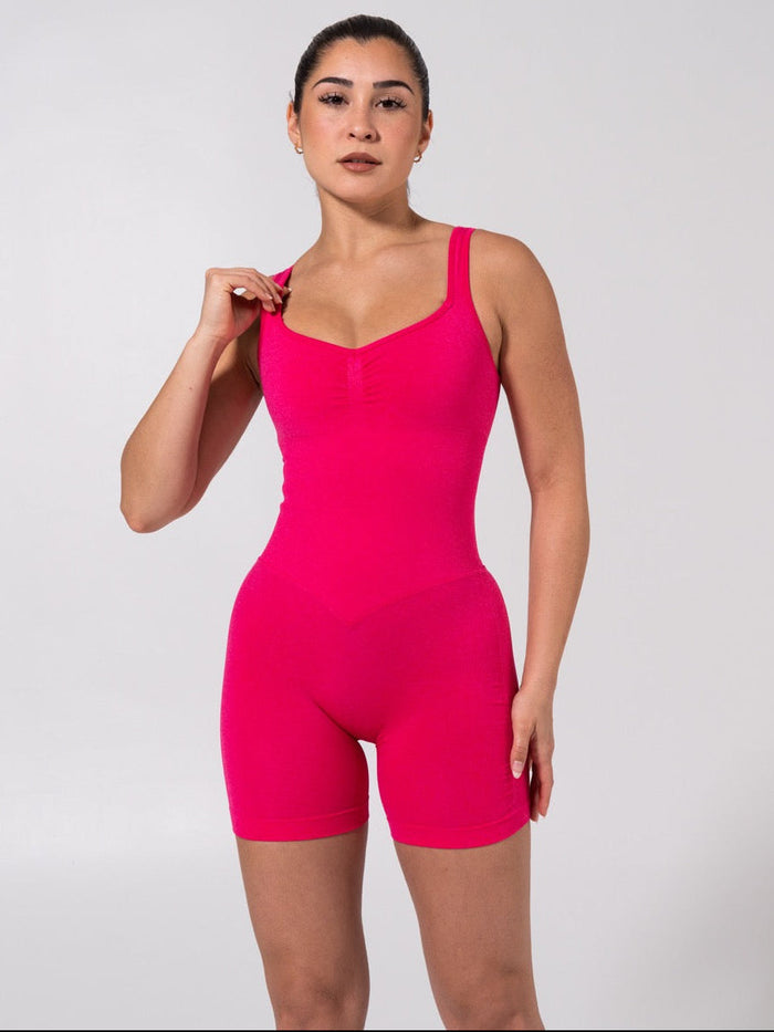 Miracle Scrunch Seamless Bodysuit 5" - Heather Miami Vice