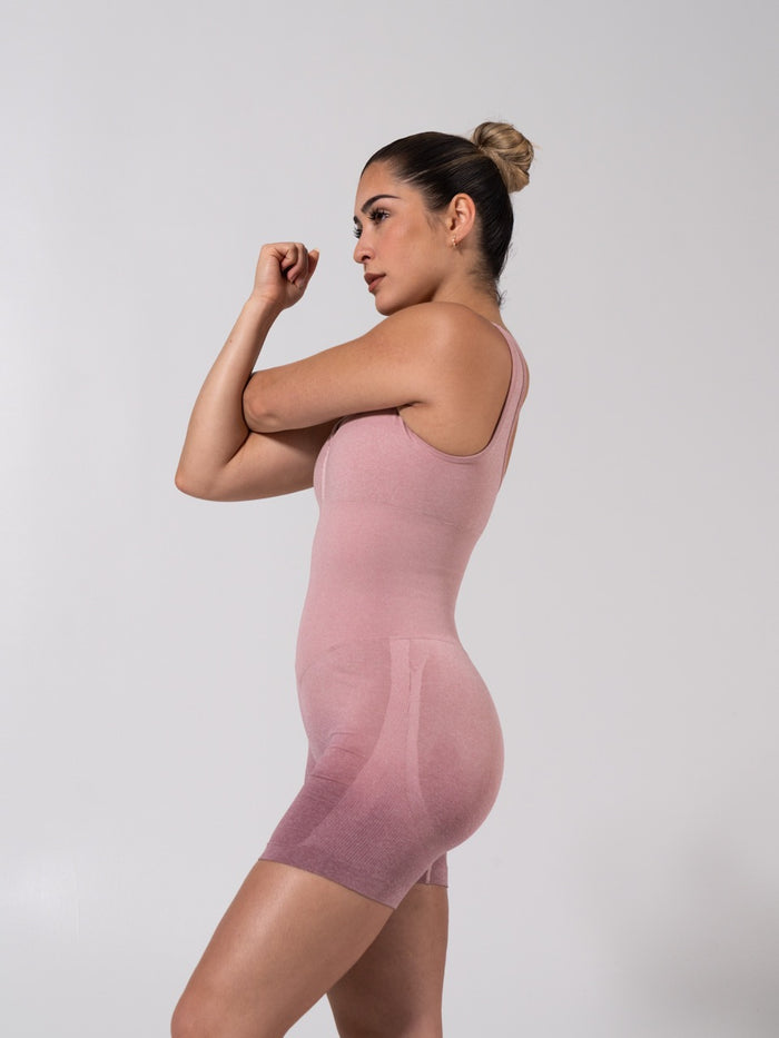 Miracle Scrunch Seamless Bodysuit 5" - Heather Rose Ombre