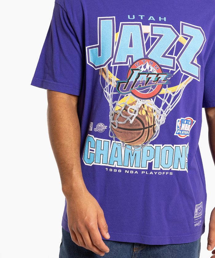 Mitchell & Ness Utah Jazz Nothing But Net Tee (Faded Purple)