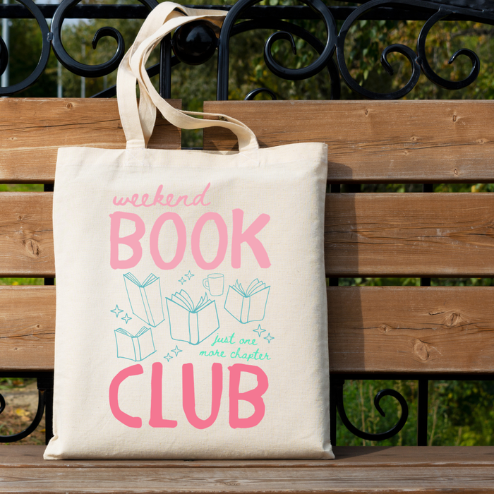 Moonlight Makers - Weekend Book Club - Colorful Tote Bags