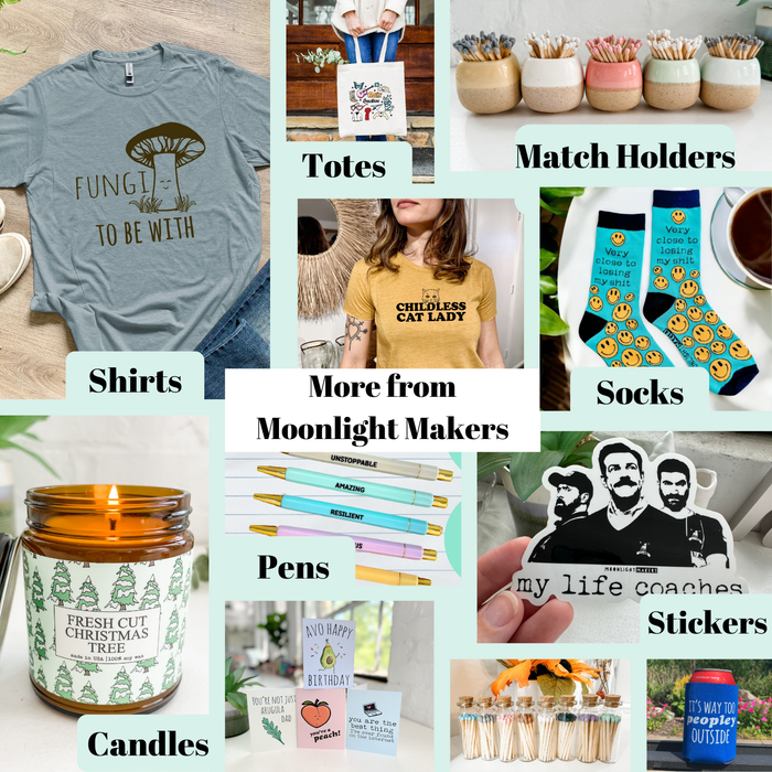Moonlight Makers - Weekend Book Club - Colorful Tote Bags