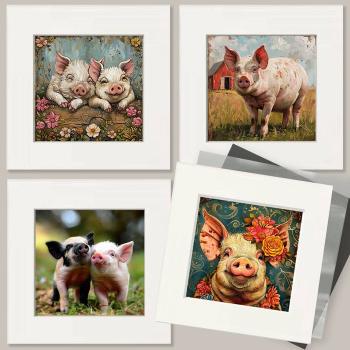 Mowbi - Boho Pigs "8x10" Art Print