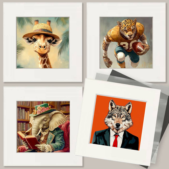 Mowbi - Nothing Beats the Morning Cup - Raccoon Art 8"x10" Artwork for 11"x14" Frame
