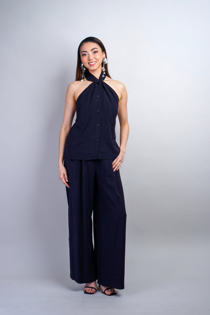 Private Label PANTS Navy Elastic Pants