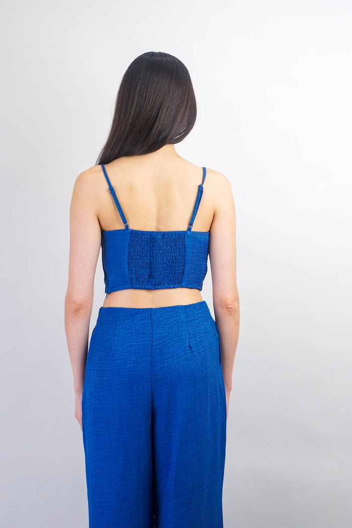Private Label TOPS Navy Rope Trim Top