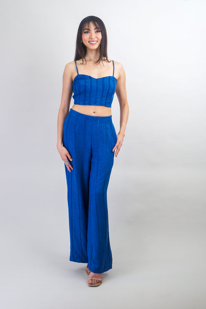 Private Label TOPS Navy Rope Trim Top