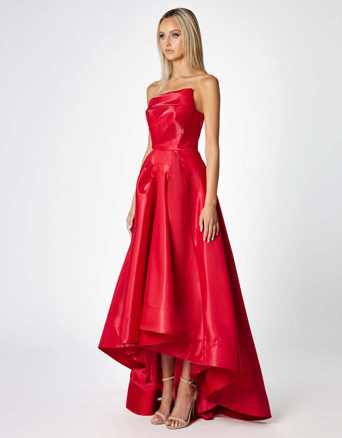 Odette Asymmetric Hi-Low Gown - Dress - Bariano