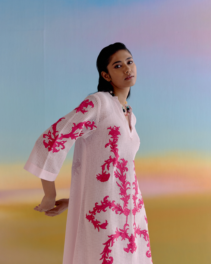 ORCHID VEIL MIDI DRESS