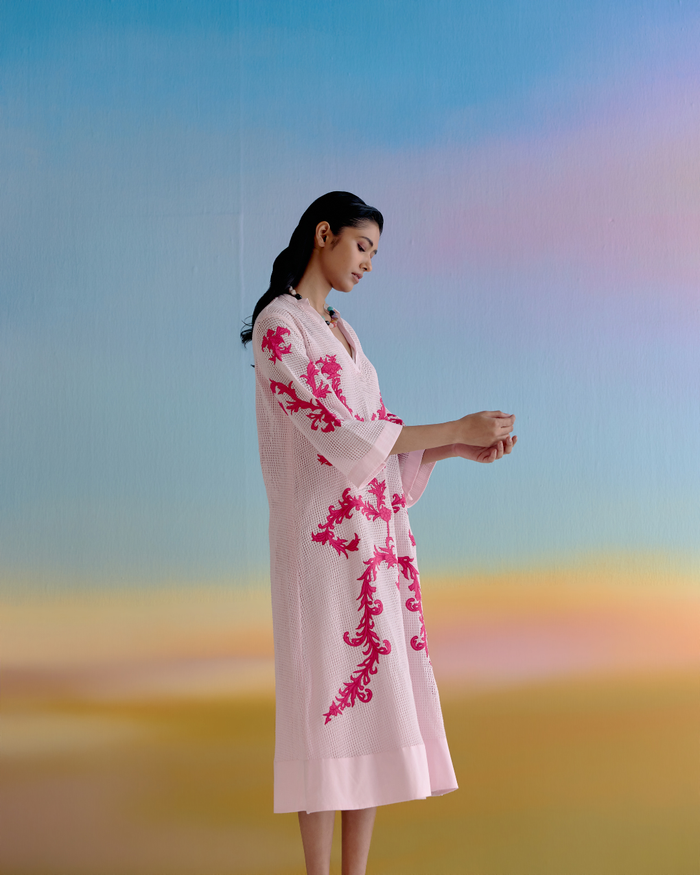 ORCHID VEIL MIDI DRESS