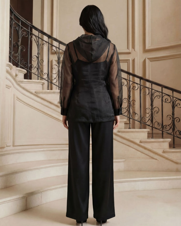 ORGANZA OVERLAY SHIRT