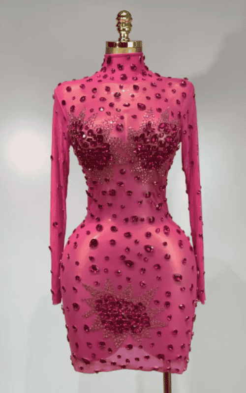 Oriana Sparkly Rhinestone Bodycon Party Dress