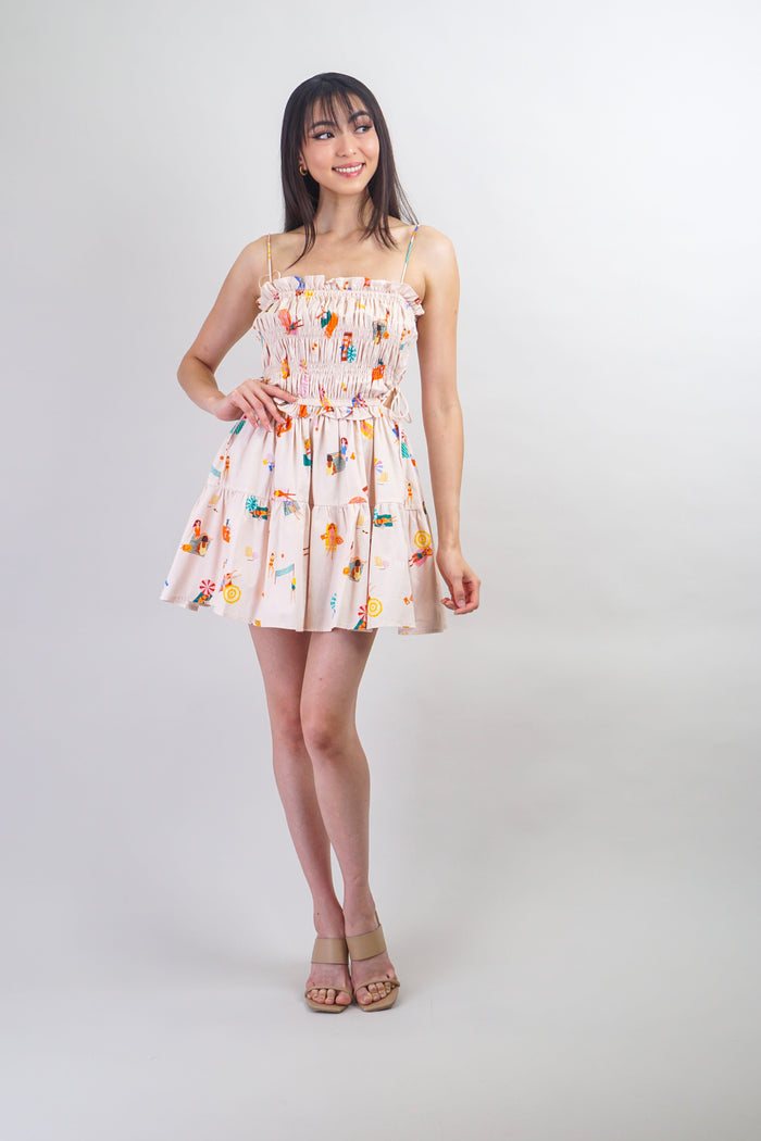 Private Label DRESSES Peachy Summer Gathered Poplin Dress