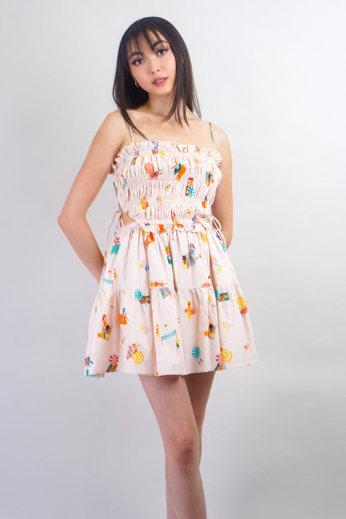 Private Label DRESSES Peachy Summer Gathered Poplin Dress