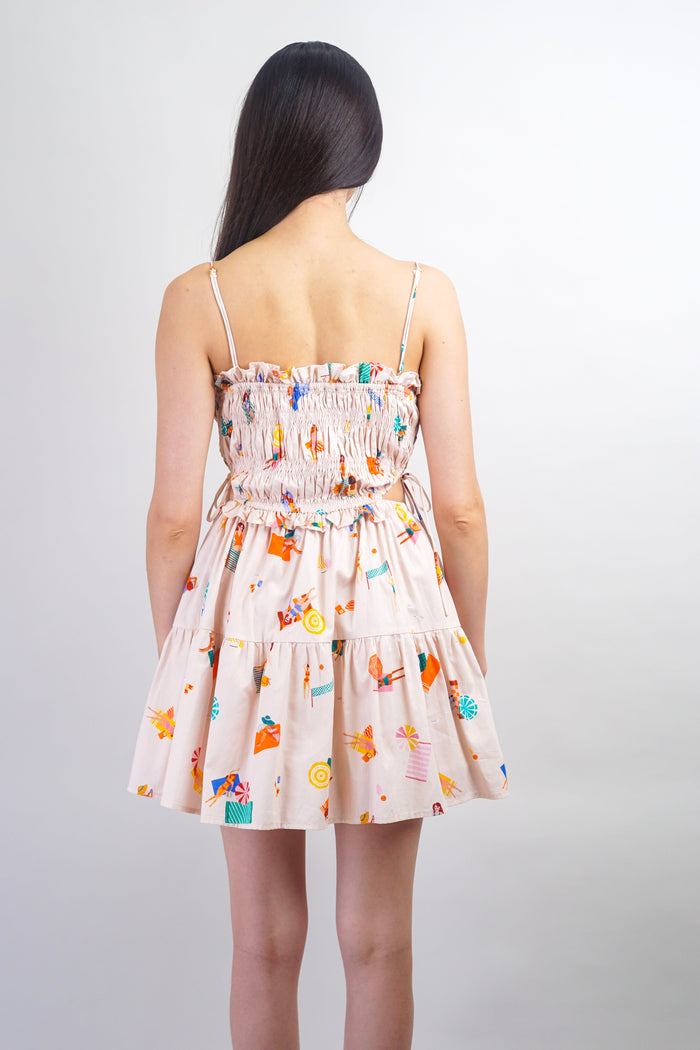 Private Label DRESSES Peachy Summer Gathered Poplin Dress