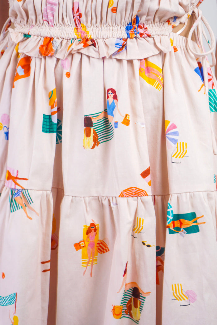 Private Label DRESSES Peachy Summer Gathered Poplin Dress