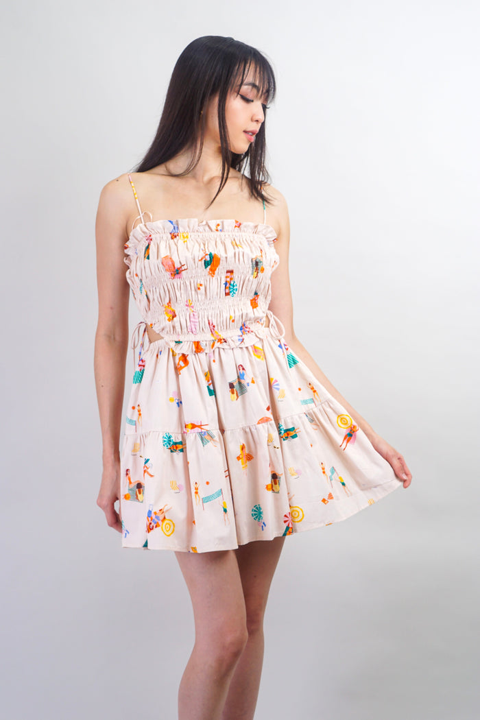 Private Label DRESSES Peachy Summer Gathered Poplin Dress