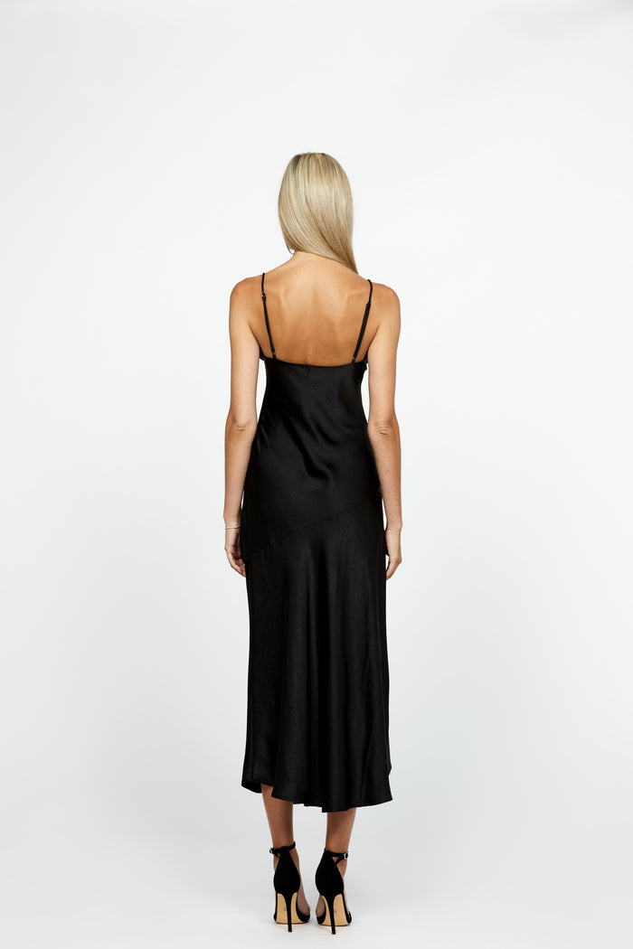 Peita Satin Cowl Neck Midi - Dress - Bariano